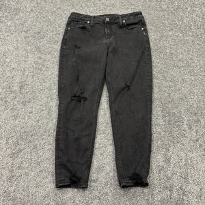 Silver Jeans Womens 31x25 Black Avery Skinny Crop Medium Wash Denim Stretch City